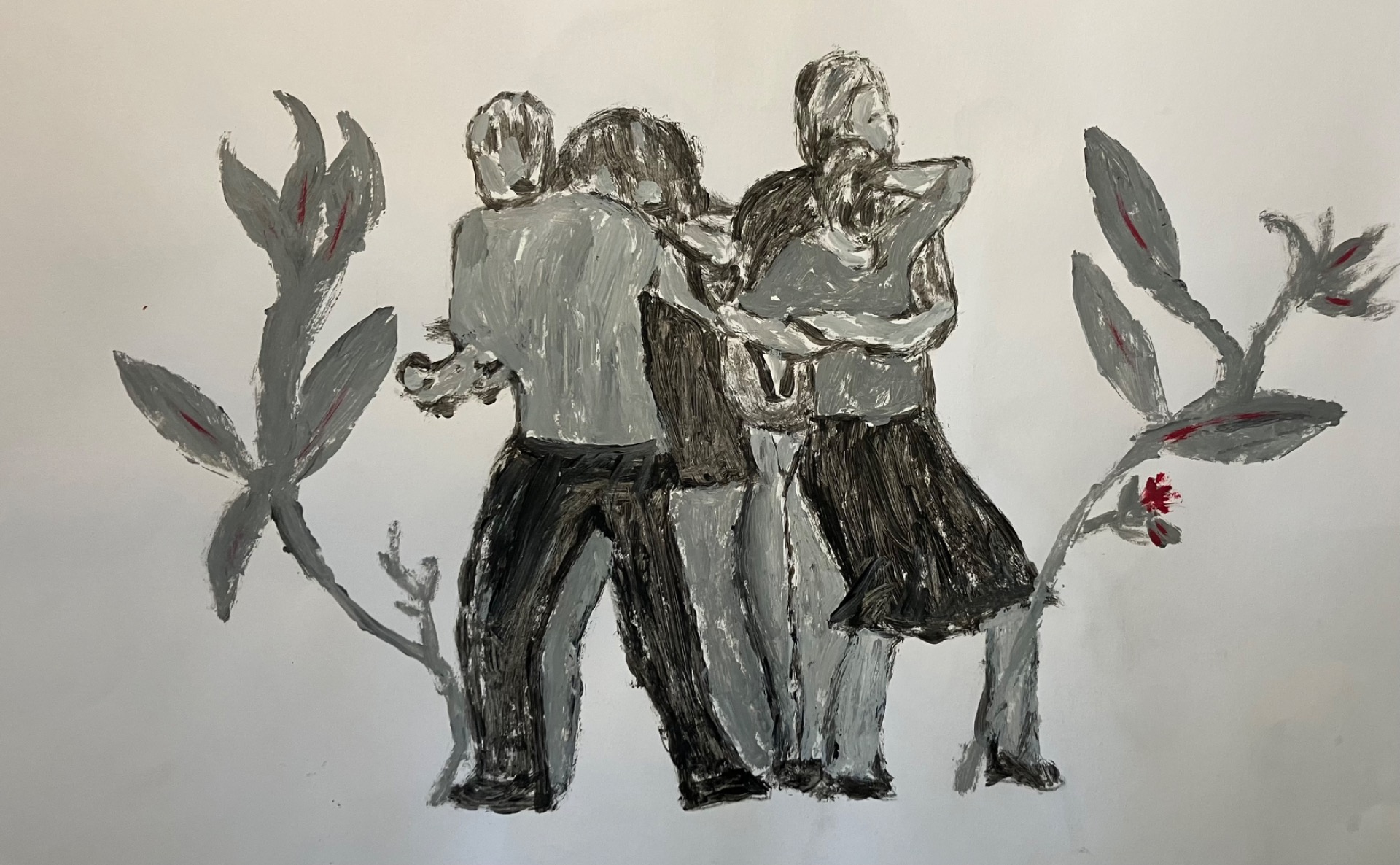 Outdoor Dance 2025, acrylic on paper/graphic sheet