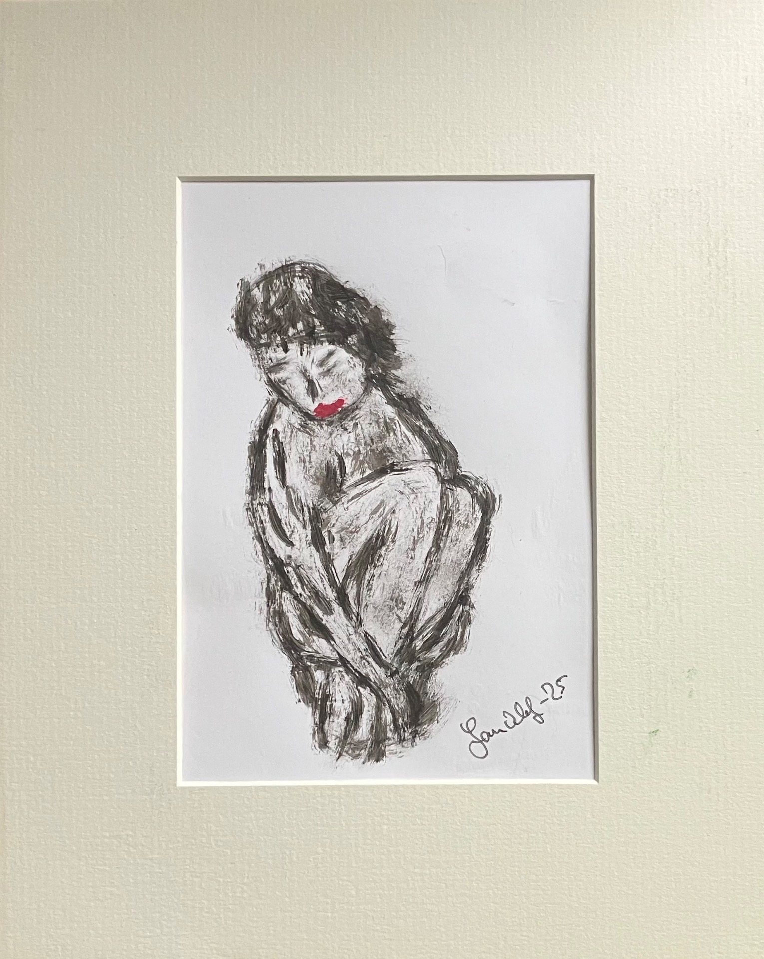 She, 2025 acrylic on paper, also as a graphic sheet