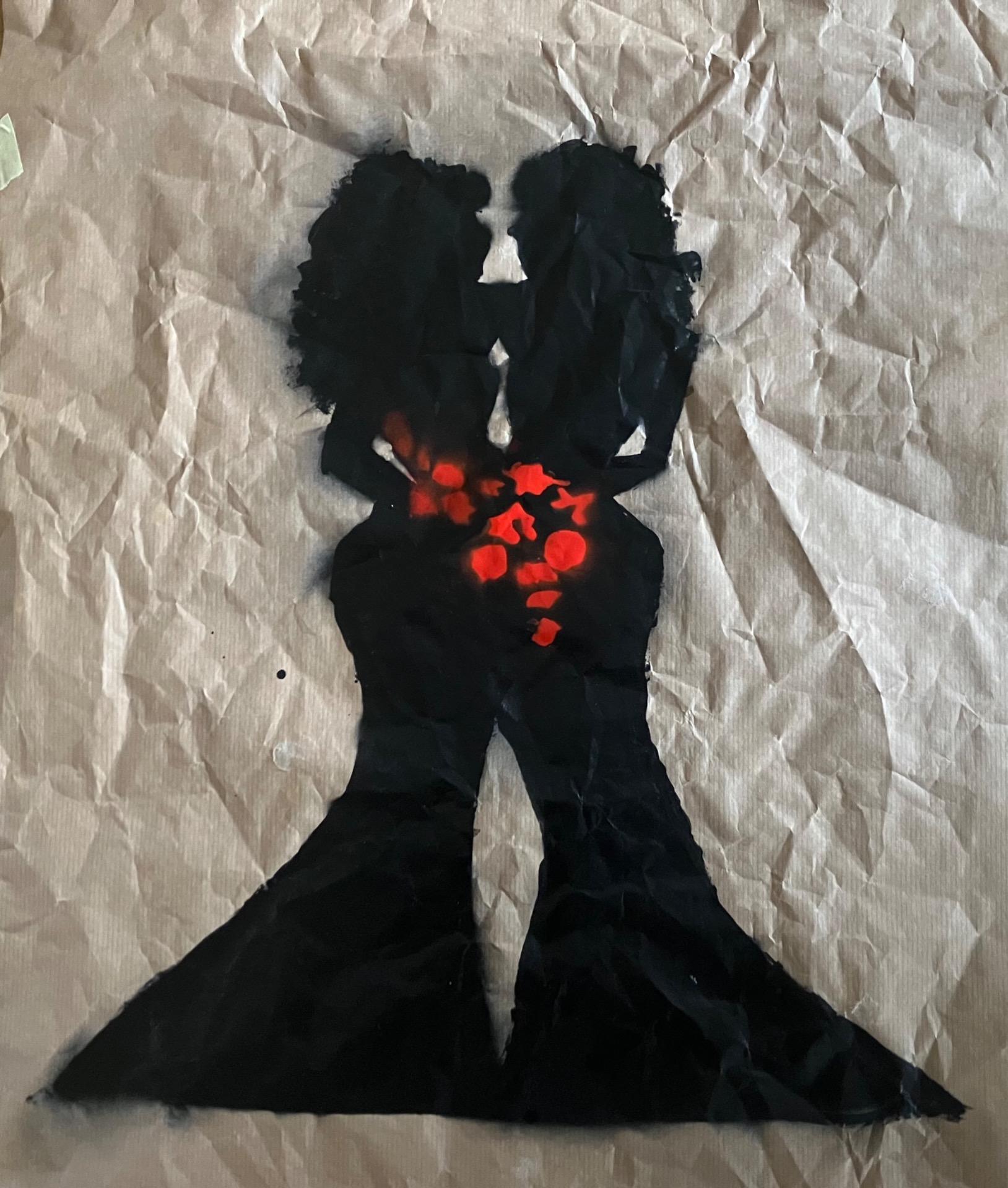 My other grafittichild have also grown up, grafitti on paper 2025