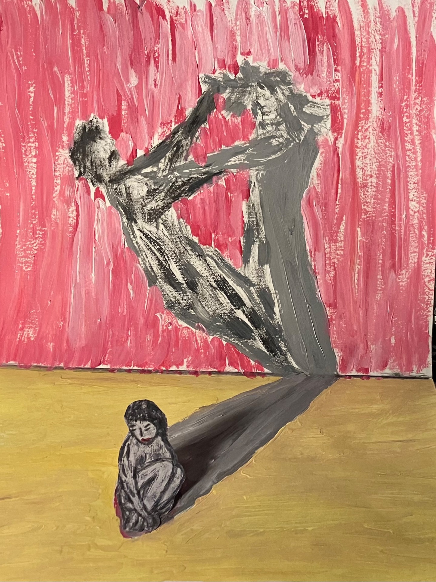 What do you know about me? acrylic on paper 2025