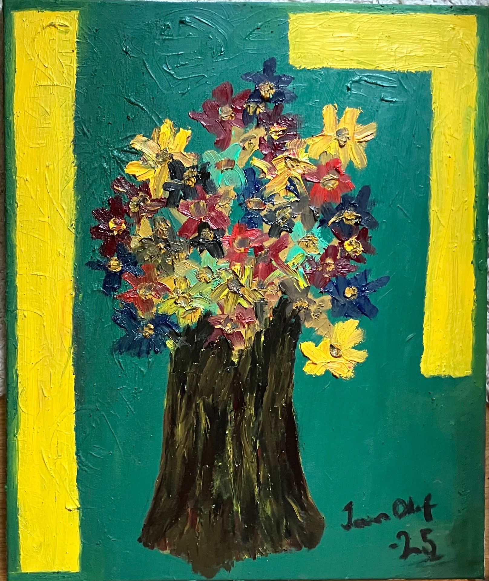 Jan Olof, a taste of Flowers 2025, oil on canvas 46x55